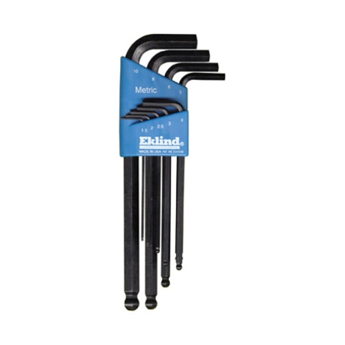 Eklind 13609 9pc ball hex key set metric sz. 1.5mm-10mm