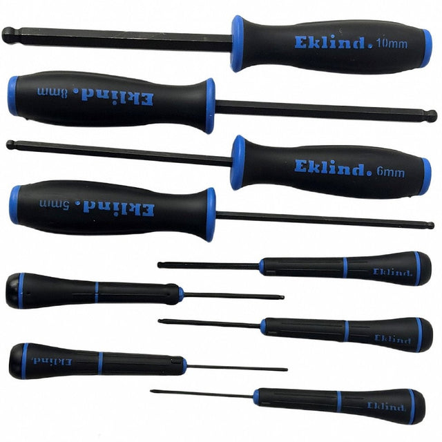 Eklind 90609 Eklind 9 pc Series Ball-Hex Screwdriver Set with Pouch, 1.5mm - 10mm