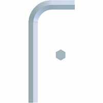 Eklind 16209 Hex L Key - Bright 9/64" Long
