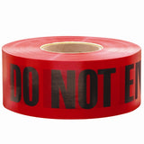 Empire Level 11-081 3" x 1000' DANGER DO NOT ENTER TAPE, Red w/Black Ink 2.5 mil