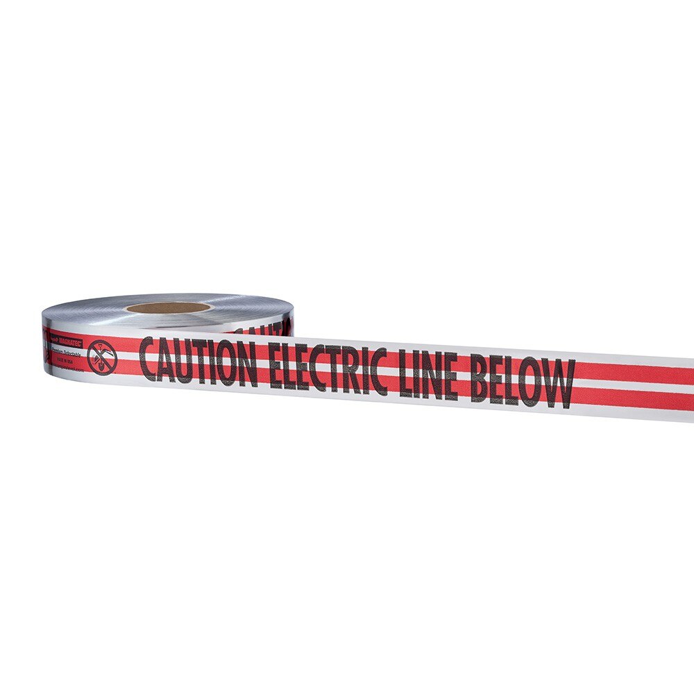 Empire Level 31-107 3" X 1000' Red Detectable "Caution Electric Line Below" - 3