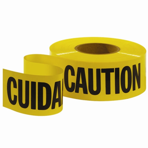 Empire Level 77-1002 1000'X3" CAUTION/CUIDADO Tape Yellow w/Black Ink