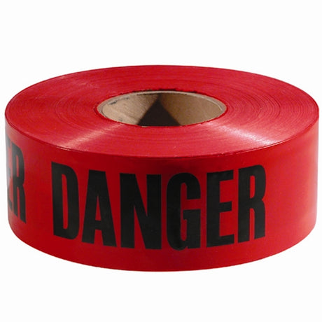 Empire Level 77-1004 3" x 1000' Danger Tape Red w/Black Ink 2.5 mil