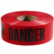 Empire Level 77-1004 3" x 1000' Danger Tape Red w/Black Ink 2.5 mil