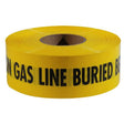 Empire Level 22-211 3" X 1000' Yellow Stretch Nondetectable "Gas Line Below" Tape