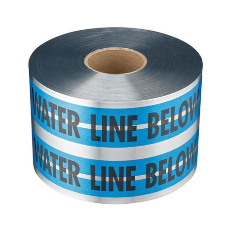 Empire Level 31-024 6" X 1000' Blue Detectable "Caution Water Line Below"