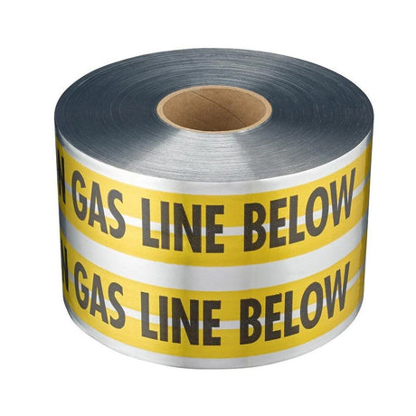 Empire Level 31-143 6" X 1000' Yellow Detectable "Caution Gas Line Below"
