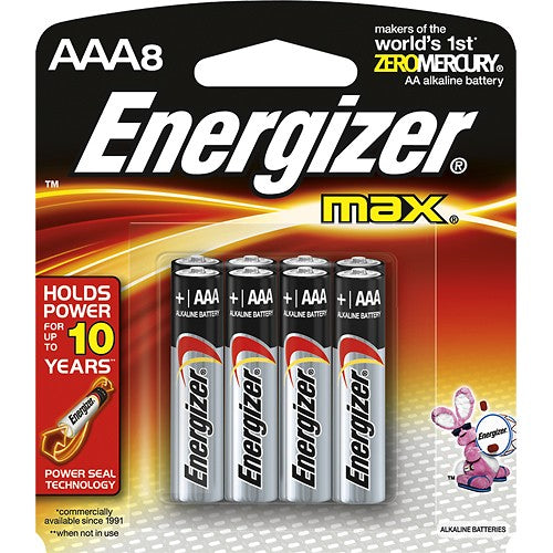 Energizer E92MP-8 MAX AAA Alkaline Battery 8 Pack