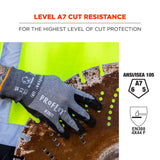 Ergodyne 10302 #7072 12-pair S Gray ANSI A7 Nitrile Coated CR Gloves - 3