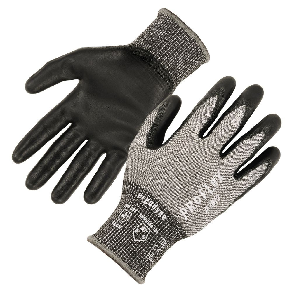 Ergodyne 10315 #7072 1-pair XL Gray ANSI A7 Nitrile Coated CR Gloves