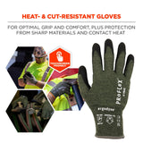 Ergodyne 10332 #7042 12-pair S Green ANSI A4 Nitrile Coated CR Gloves - 2