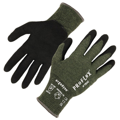 Ergodyne 10342 #7042 1-pair S Green ANSI A4 Nitrile Coated CR Gloves