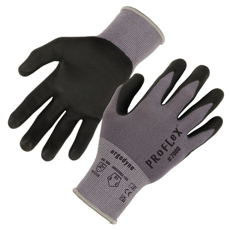 Ergodyne 10373 #7000 1-pair M Gray Nitrile-Coated Gloves Microfoam Palm