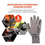 Ergodyne 10392 #7024 12-pair S Gray ANSI A2 PU Coated CR Gloves - 2