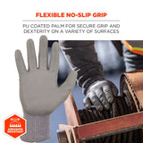 Ergodyne 10395 #7024 12-pair XL Gray ANSI A2 PU Coated CR Gloves - 4