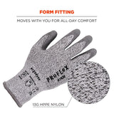 Ergodyne 10456 #7030 12-pair 2XL Gray ANSI A3 PU Coated CR Gloves - 5