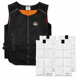 Ergodyne 12133 6260 S/M Black Lightweight Phase Change Cooling Vest + Packs