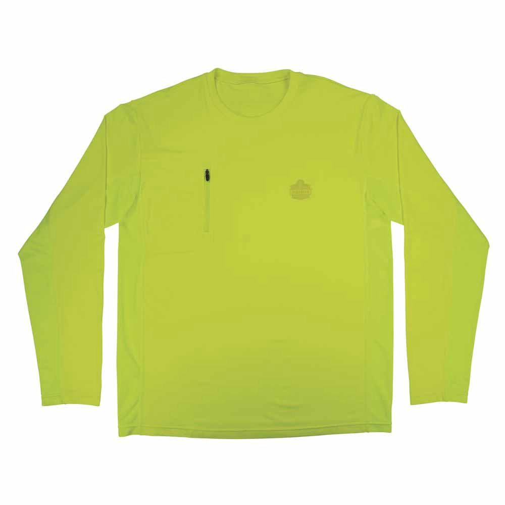 Ergodyne 12142 6689 S Lime Cooling Long Sleeve Sun Shirt with UV Protection