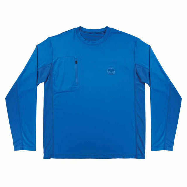 Ergodyne 12152 6689 S Blue Cooling Long Sleeve Sun Shirt with UV Protection