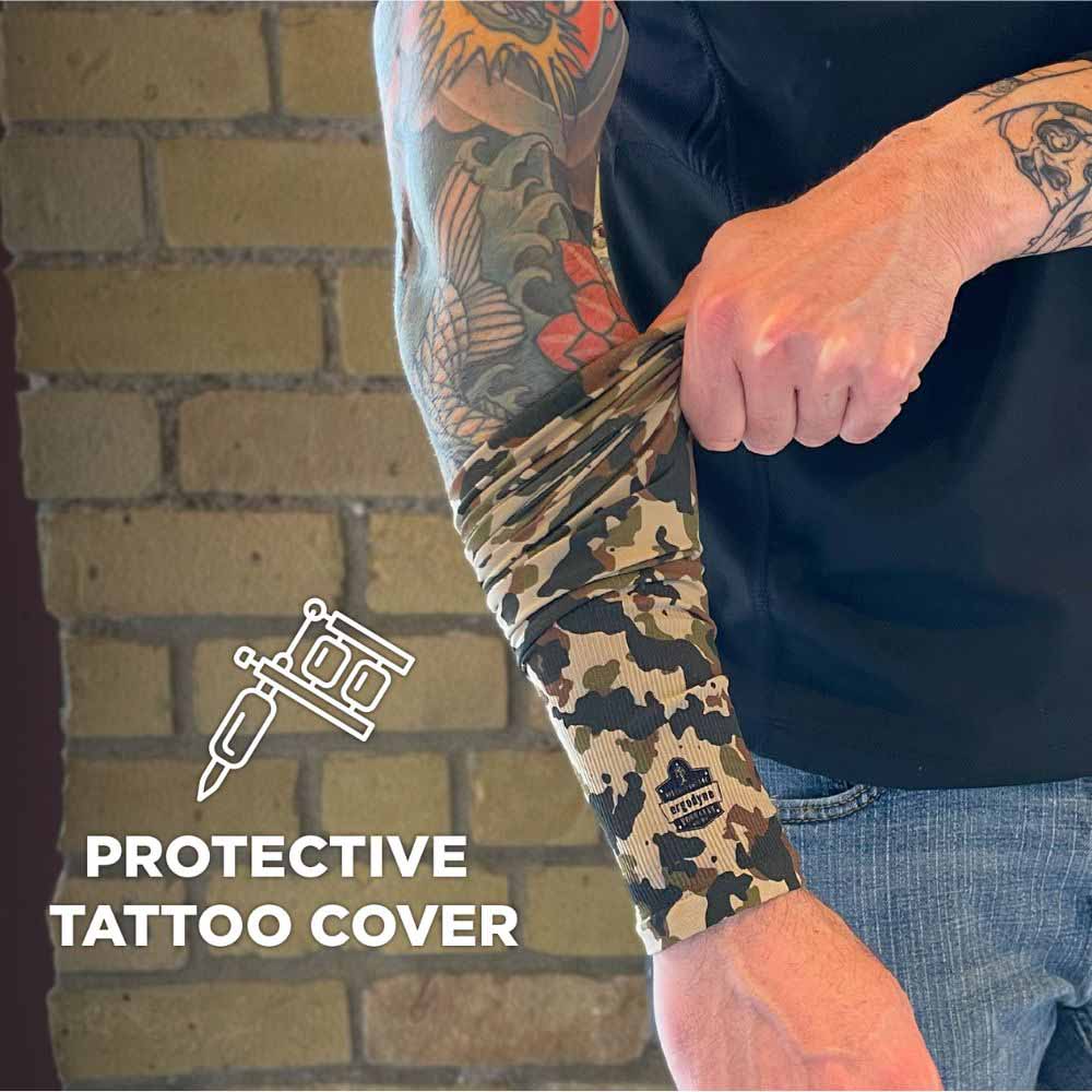 Ergodyne 12191 6695 M/L Camo Sun Protection Arm Sleeves Pair - 5