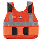 Ergodyne 12221 Chill-Its 6215HV Phase Change Premium Cooling Vest with packs, L/XL, HV Orange - 2