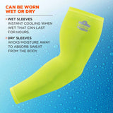 Ergodyne 12285 6690 XL Lime Cooling Arm Sleeves - Performance Knit - 4