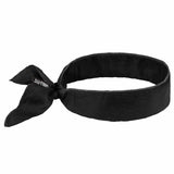 Ergodyne 12396 6702  Black Cooling Bandana - Embedded Polymers - Tie