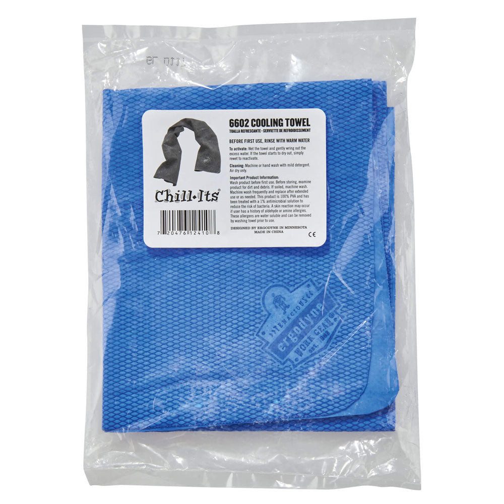 Ergodyne 12410 Chill-Its 6602 Evaporative Cooling Towel - 50 Pack, Blue