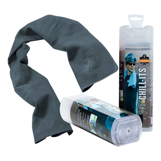 Ergodyne 12438 Chill-Its 6602 Evaporative Cooling Towel, Gray