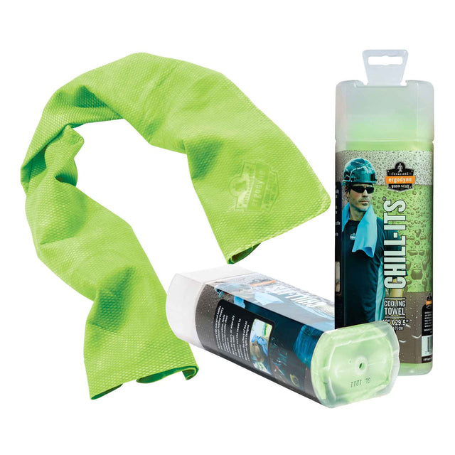 Ergodyne 12439 Chill-Its 6602 Evaporative Cooling Towel, Hi-Vis Lime