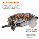 Ergodyne 12475 6615  Realtree Xtra High-Performance Terry Cloth Bandana - Tie - 5