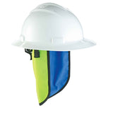 Ergodyne 12523 Chill-Its 6670CT Evap. Hard Hat Neck Shade with CT, HV Lime - 2