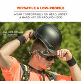Ergodyne 12565 6700CT  Black Cooling Bandana Headband - PVA - Tie - 6