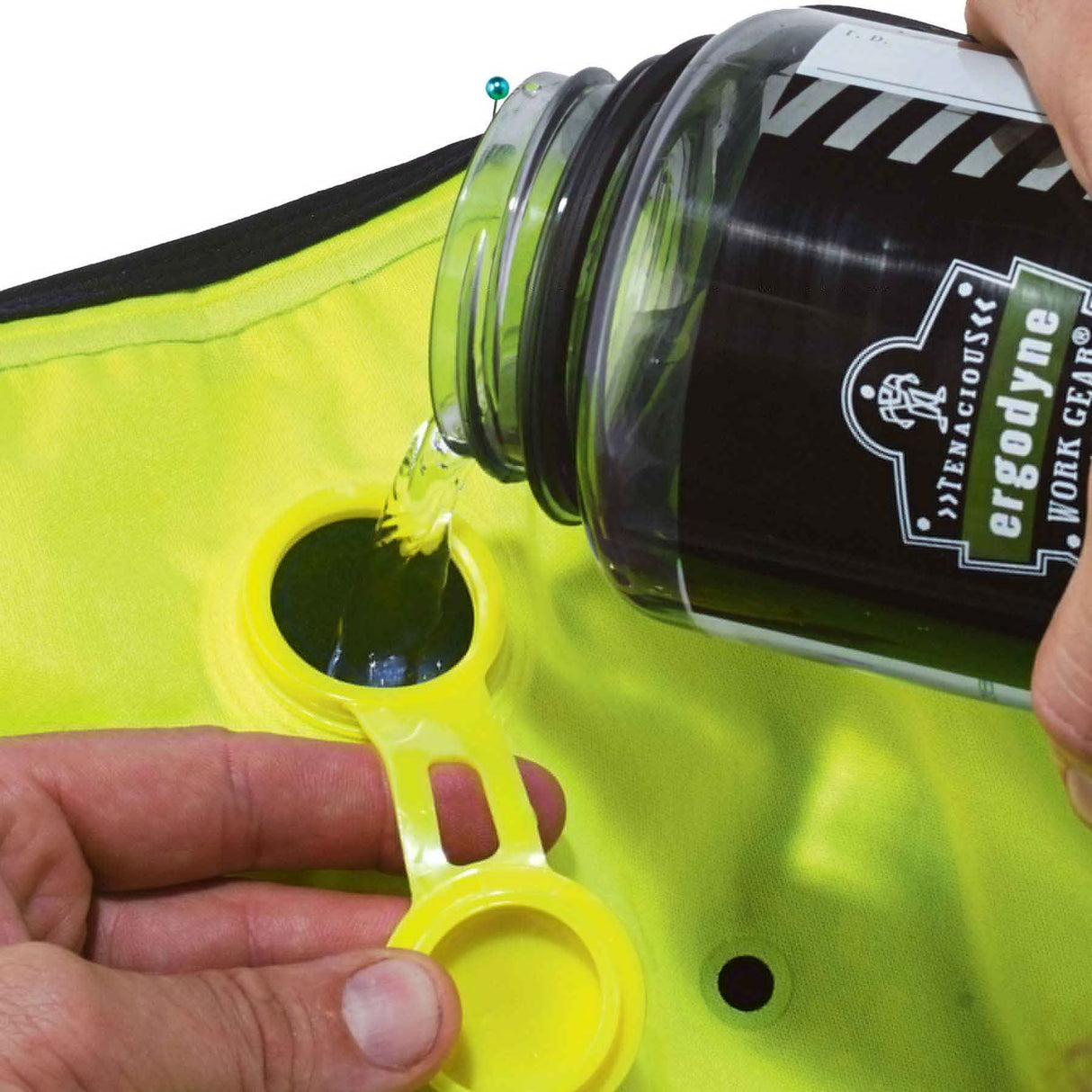 Ergodyne 12673 Chill-Its 6685 Dry Evaporative Cooling Vest, Medium, HV Lime - 3