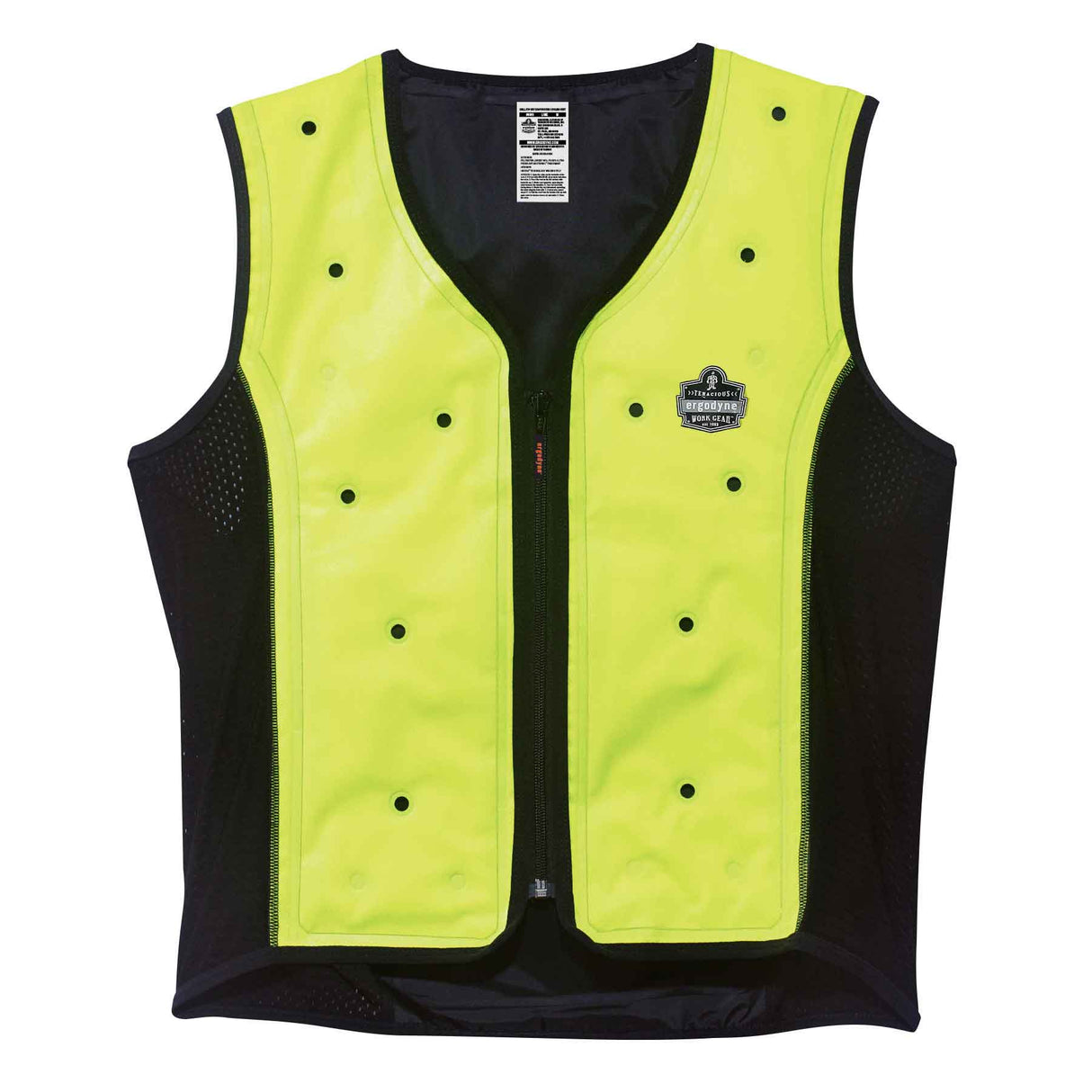 Ergodyne 12673 Chill-Its 6685 Dry Evaporative Cooling Vest, Medium, HV Lime - 5