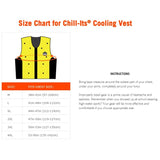 Ergodyne 12673 Chill-Its 6685 Dry Evaporative Cooling Vest, Medium, HV Lime - 6