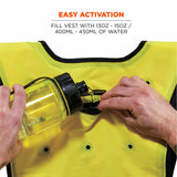 Ergodyne 12683 6687 S/M Lime Economy Dry Evaporative Cooling Vest - Elastic - 9