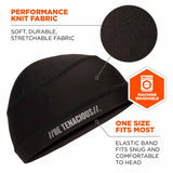 Ergodyne 12686 6632  Black Cooling Skull Cap - Performance Knit - 3