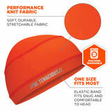 Ergodyne 12688 6632  Orange Cooling Skull Cap - Performance Knit - 3