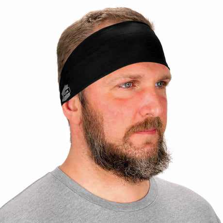 Ergodyne 12702 6634  Black Cooling Headband - Performance Knit