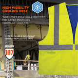 Ergodyne 12712 #6668 S Lime Class 2 Hi-Vis Safety Cooling Vest - 3