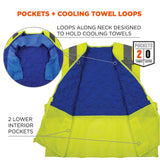 Ergodyne 12713 #6668 M Lime Class 2 Hi-Vis Safety Cooling Vest - 6