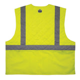 Ergodyne 12714 #6668 L Lime Class 2 Hi-Vis Safety Cooling Vest - 2
