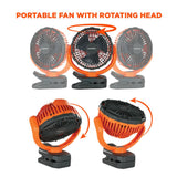 Ergodyne 12800 Chill-Its 6090 Rechargeable Portable Jobsite Fan - 5