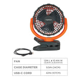 Ergodyne 12800 Chill-Its 6090 Rechargeable Portable Jobsite Fan - 10