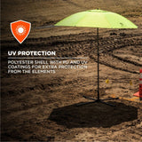 Ergodyne 12969 #6199 Lime Lightweight Work Umbrella Stand Kit - 3