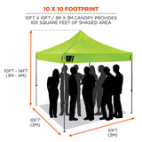 Ergodyne 12976 #6053 Single Lime Enclosed Pop-Up Tent Kit - 10ft x 10ft - 3