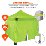 Ergodyne 12976 #6053 Single Lime Enclosed Pop-Up Tent Kit - 10ft x 10ft - 4