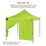 Ergodyne 12978 #6096 Lime Pop-Up Tent Sidewall Zipper - 10ft x 10ft - 5