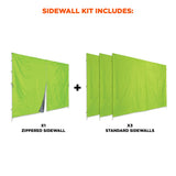 Ergodyne 12984 #6054 Lime Pop-Up Tent Sidewall Kit - 10ft x 10ft - 2